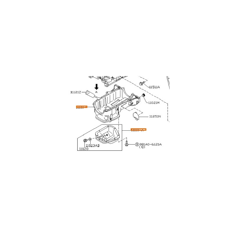 Recambio de carter para nissan micra iii (k12) 1.4 16v referencia OEM IAM 11111AX001  