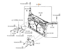 Recambio de panel frontal para mazda 3 sedán (bk) 1.6 di turbo (bk12y) referencia OEM IAM BP4K53110E   2