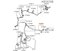 Recambio de tubos aire acondicionado para mitsubishi grandis (na_w) 2.4 mivec (na4w) referencia OEM IAM MN166926 MN166924 MN1669