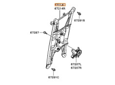 Recambio de elevalunas delantero izquierdo para mitsubishi grandis (na_w) 2.4 mivec (na4w) referencia OEM IAM MR959657   2