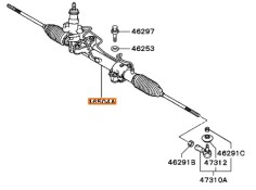 Recambio de cremallera direccion para mitsubishi grandis (na_w) 2.4 mivec (na4w) referencia OEM IAM MN103316 a4410A348 / 4410A06