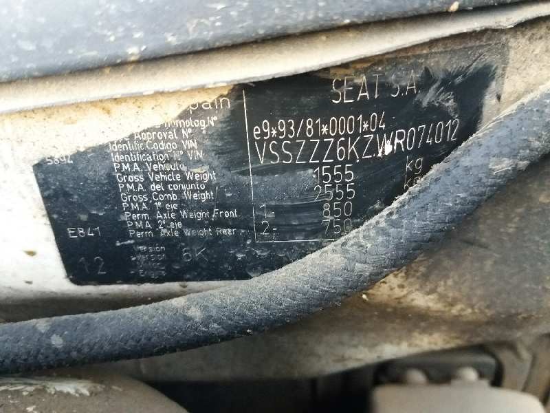 seat cordoba berlina (6k2) 1.9 tdi   |   0.93 - 0.99 | 1993 - 1999 | 90 cv / 66 kw del año 1993