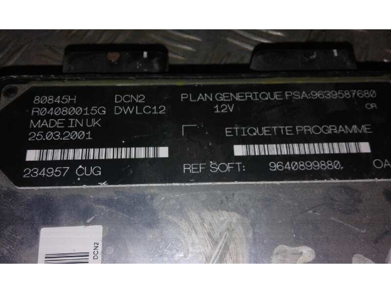 Recambio de centralita motor uce para peugeot 206 berlina xr   |   06.98 - 12.02 | 1998 - 2002 | 69 cv / 51 kw referencia OEM IA