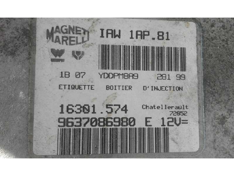 Recambio de centralita motor uce para peugeot 206 berlina 1.4   |   0.98 - ... | 1998 | 75 cv / 55 kw referencia OEM IAM   