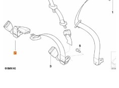 Recambio de enganche cinturon trasero derecho para bmw 3 (e46) 320 d referencia OEM IAM 72118233292  