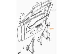 Recambio de elevalunas delantero derecho para suzuki vitara (et) hdi (se 420hdi) referencia OEM IAM 8341056B00 8341056B00000 