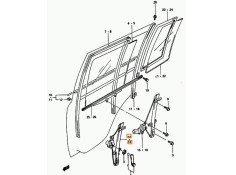 Recambio de elevalunas trasero derecho para suzuki vitara (et) hdi (se 420hdi) referencia OEM IAM 8351056B00 8351056B00000 