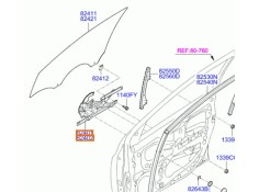 Recambio de elevalunas delantero izquierdo para hyundai i20 i (pb, pbt) 1.1 crdi referencia OEM IAM 824031J010  