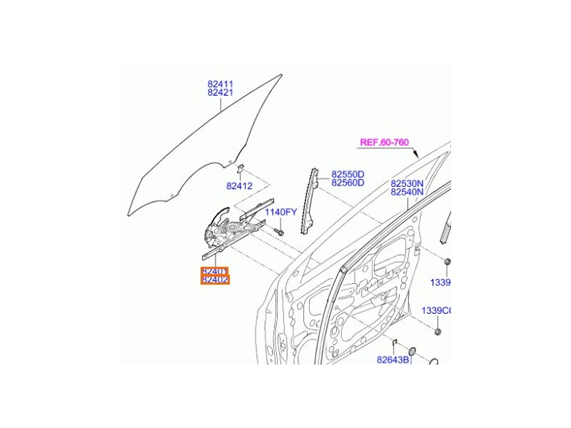 Recambio de elevalunas delantero izquierdo para hyundai i20 i (pb, pbt) 1.1 crdi referencia OEM IAM 824031J010  