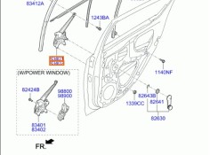 Recambio de elevalunas trasero derecho para hyundai i20 i (pb, pbt) 1.1 crdi referencia OEM IAM 834021J000  