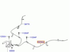 Recambio de cable freno auxiliar trasero izquierdo para hyundai i20 i (pb, pbt) 1.1 crdi referencia OEM IAM 597601J300  
