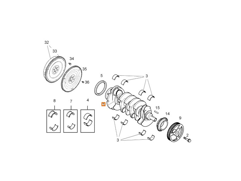Recambio de cigueñal para opel astra g coupé 2.2 16v edition referencia OEM IAM 55563131  