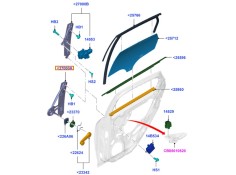 Recambio de elevalunas trasero derecho para ford focus iii 1.6 ti referencia OEM IAM 1769157  