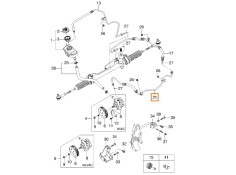 Recambio de tubo presion direccion asistida para daewoo matiz (m100, m150) 0.8 referencia OEM IAM 96386896  