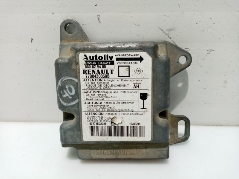Recambio de centralita airbag para renault megane i coupe fase 2 referencia OEM IAM 7700430059B  550629400