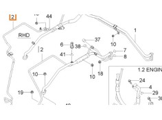 Recambio de tubos aire acondicionado para daewoo kalos (klas) 1.2 referencia OEM IAM 96539370  