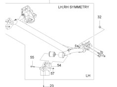 Recambio de puente trasero para daewoo kalos (klas) 1.2 referencia OEM IAM 96494500  