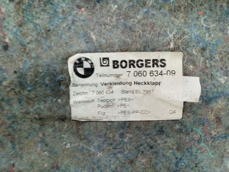 Recambio de guarnecido porton trasero para bmw 3 (e90) 320 d referencia OEM IAM 51497060634  