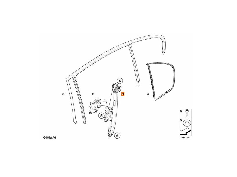 Recambio de elevalunas trasero derecho para bmw 3 (e90) 320 d referencia OEM IAM 51357140590  