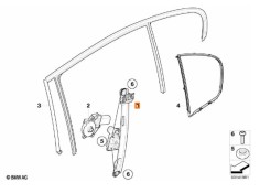 Recambio de elevalunas trasero izquierdo para bmw 3 (e90) 320 d referencia OEM IAM 51357140589   2