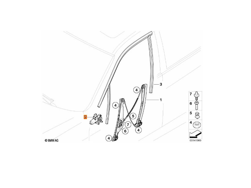 Recambio de motor elevalunas delantero derecho para bmw 3 (e90) 320 d referencia OEM IAM 67626927028  