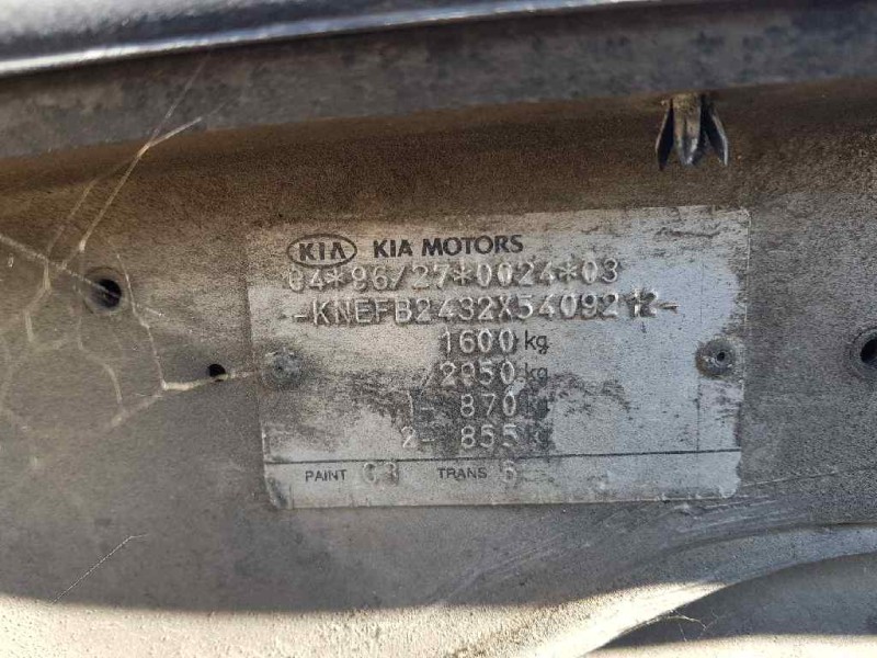 kia shuma 1.8 cat   |   0.97 - 0.01 | 1997 - 2001 | 110 cv / 81 kw del año 1997