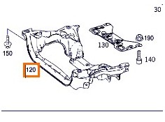 Recambio de cuna motor para mercedes-benz clk (c209) clk 270 cdi (209.316) referencia OEM IAM A2036280557  