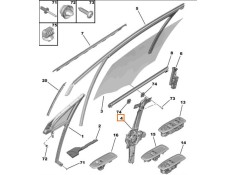 Recambio de elevalunas delantero izquierdo para peugeot 208 i (ca_, cc_) 1.0 referencia OEM IAM 9673154480 9674254480 0130822703 2