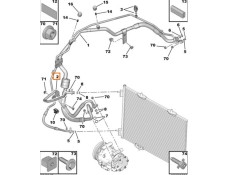 Recambio de tubos aire acondicionado para peugeot 208 i (ca_, cc_) 1.0 referencia OEM IAM 9678308780  