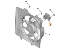 Recambio de resistencia ventilador para peugeot 208 i (ca_, cc_) 1.0 referencia OEM IAM 1267J6  