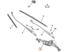 Recambio de motor limpia delantero para peugeot 208 i (ca_, cc_) 1.0 referencia OEM IAM 9673222580 9815497780 