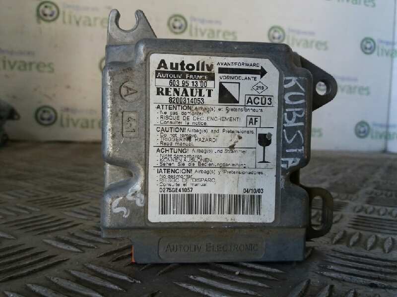 Recambio de centralita airbag para nissan kubistar (x76) pro (l1)   |   0.03 - ... | 2003 | 65 cv / 48 kw referencia OEM IAM 603