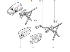 Recambio de elevalunas delantero derecho para renault kangoo (kc0/1_) d 65 1.9 (kc0e, kc02, kc0j, kc0n) referencia OEM IAM 77003