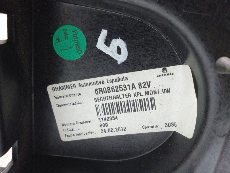 Recambio de moldura para vw polo v (6r1, 6c1) 1.2 tsi referencia OEM IAM 6R0862531A  