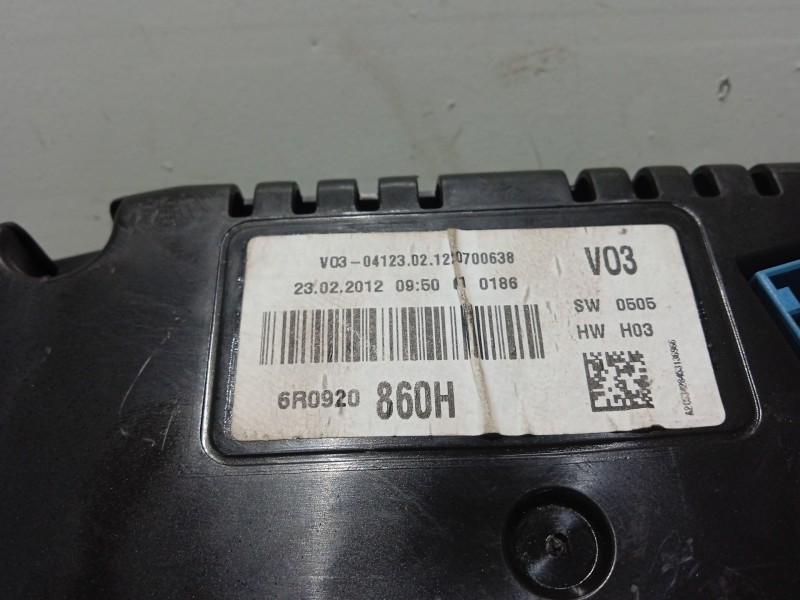 Recambio de cuadro instrumentos para vw polo v (6r1, 6c1) 1.2 tsi referencia OEM IAM 6R0920860H  