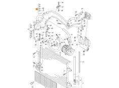 Recambio de tubos aire acondicionado para vw golf v (1k1) 1.9 tdi referencia OEM IAM 1K0820743CA 1K0820743CG / 1K0820743BQ 1K082