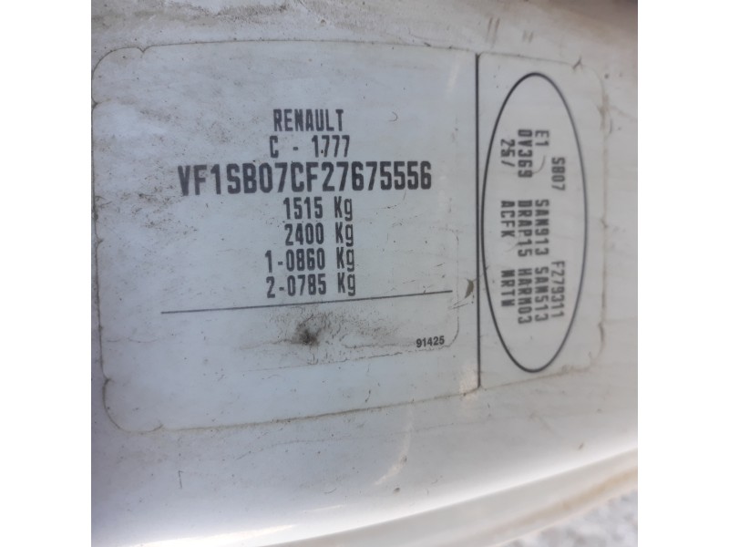 renault clio ii fase ii (b/cb0) 1.5 dci diesel   |   0.01 - ... | 2001 | 65 cv / 48 kw del año 2001