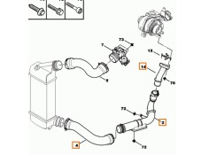 Recambio de tubo para peugeot 807 (eb_) 2.0 hdi referencia OEM IAM 0382HE 0382CP 0382GZ