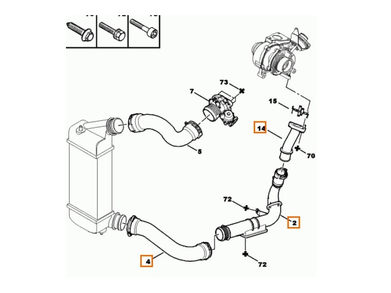 Recambio de tubo para peugeot 807 (eb_) 2.0 hdi referencia OEM IAM 0382HE 0382CP 0382GZ