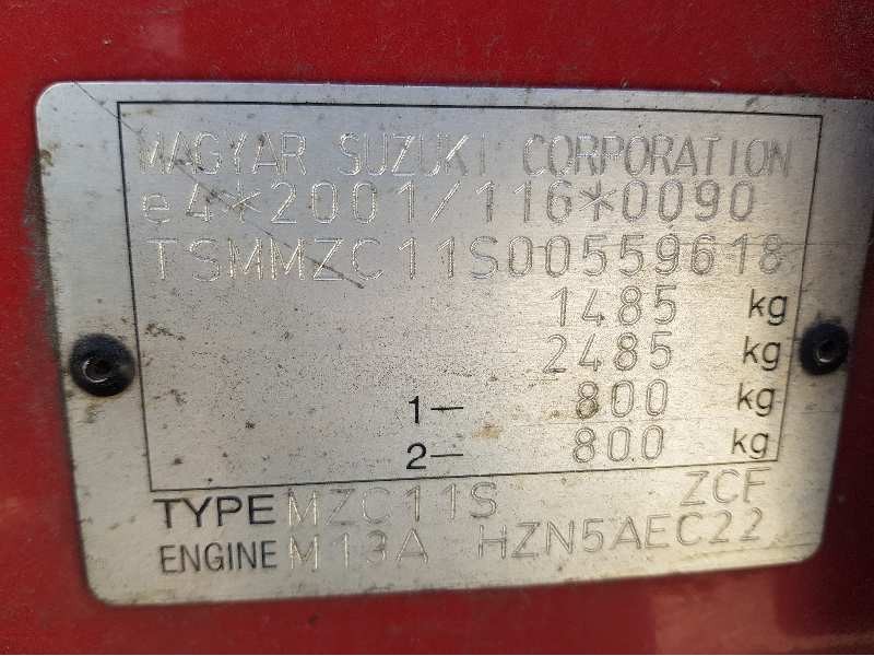 suzuki swift berlina (mz) gl (5-ptas.)   |   03.05 - 12.10 | 2005 - 2010 | 92 cv / 68 kw del año 2005