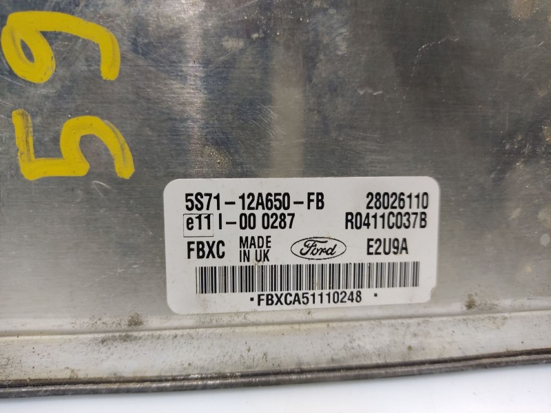 Recambio de centralita motor uce para ford mondeo iii (b5y) 2.0 tdci referencia OEM IAM 5S7112A650FB R0411C037B 