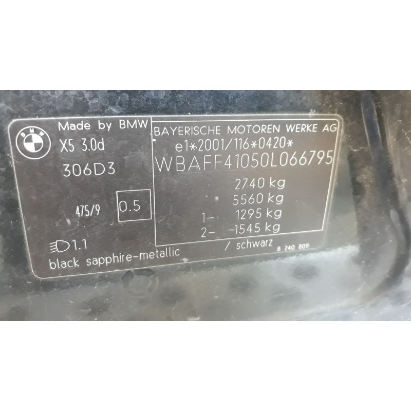 bmw x5 (e53) 3.0 turbodiesel cat   |   0.00 - 0.07 | 2000 - 2007 | 218 cv / 160 kw del año 2000