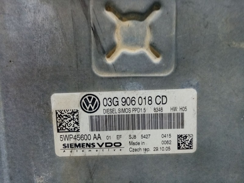 Recambio de centralita motor uce para volkswagen passat berlina (3c2) highline referencia OEM IAM 03G906018CD 5WP45600AA 