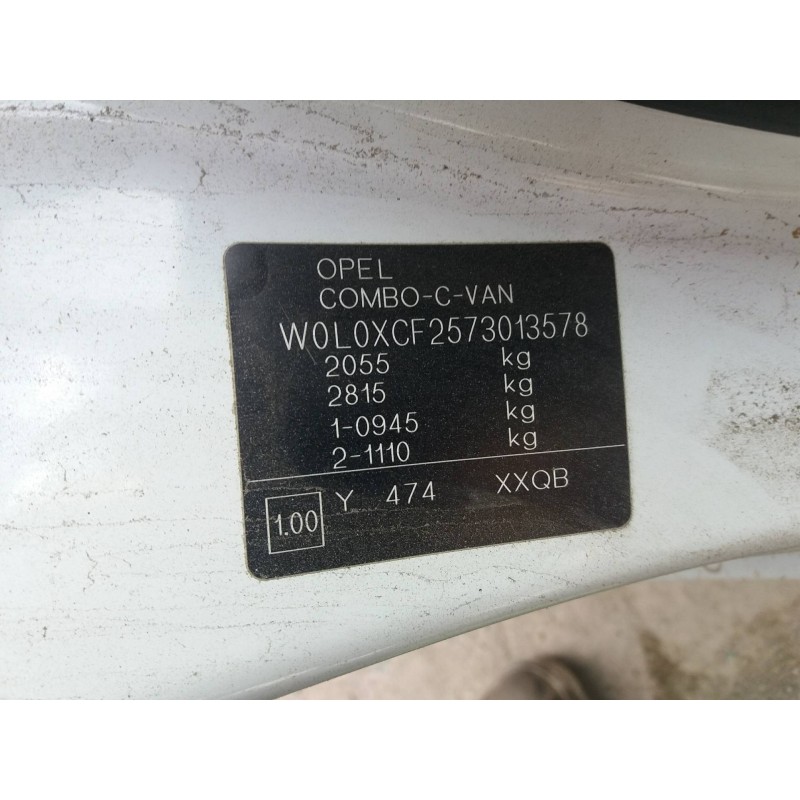 opel combo (corsa c) 1.7 16v cdti   |   0.01 - ... | 2001 | 101 cv / 74 kw del año 2001