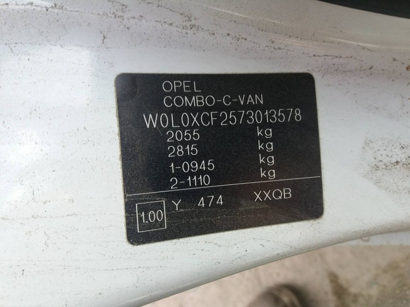 opel combo (corsa c) 1.7 16v cdti   |   0.01 - ... | 2001 | 101 cv / 74 kw del año 2001