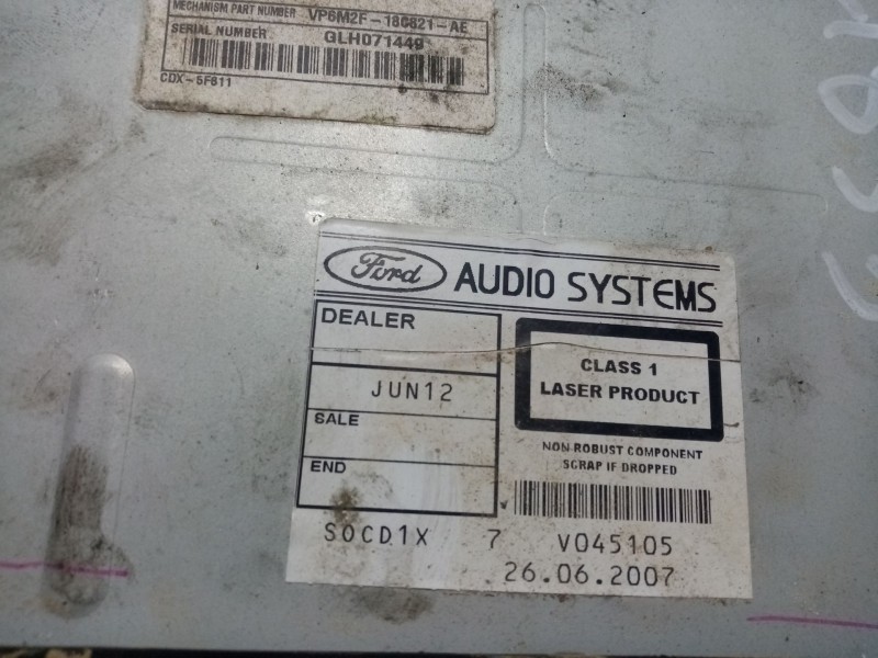 Recambio de sistema audio / radio cd para ford focus ii (da_, hcp, dp) 1.6 tdci referencia OEM IAM 7M5T18C939JD  