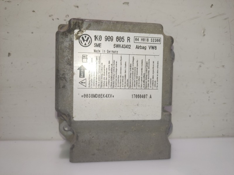 Recambio de centralita airbag para seat altea (5p1) 1.9 tdi referencia OEM IAM 1K0909605R 5WK43412 