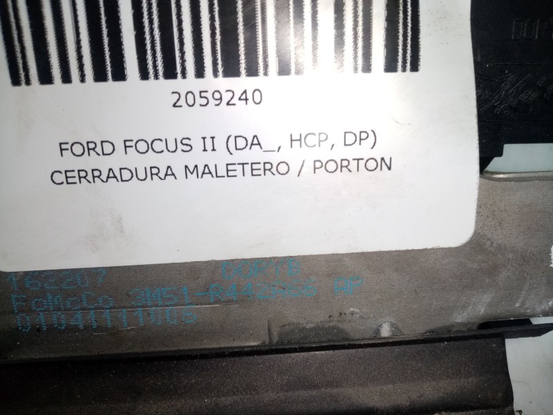 Recambio de cerradura maletero / porton para ford focus ii (da_, hcp, dp) 1.6 tdci referencia OEM IAM 0104111190 3M51R442A66 