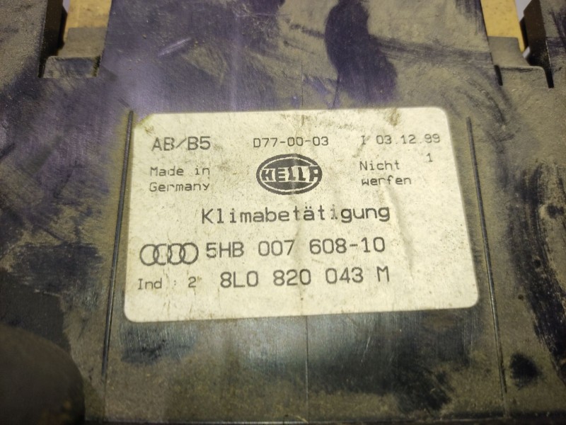 Recambio de mando climatizador para audi a3 (8l) referencia OEM IAM 8L0820043M 5HB007608 5HB00760810