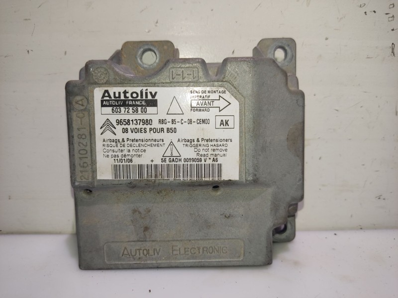 Recambio de centralita airbag para citroën c4 coupe 1.4 16v referencia OEM IAM 9658137980 603725800 